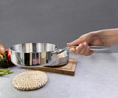Chảo inox 316 liền khối 5-ply Premium Kaiyo - thành cao, size 20cm