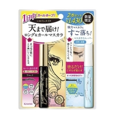 Set 2 mascara + tẩy trang mascara Kissme Heroin Make