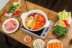 Nồi lẩu nhôm đúc nguyên khối 2 ngăn Kaiyo 26cm