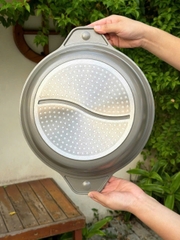 Nồi lẩu nhôm đúc nguyên khối 2 ngăn Kaiyo 26cm