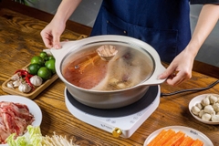 Nồi lẩu nhôm đúc nguyên khối 2 ngăn Kaiyo 26cm