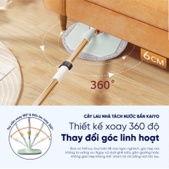 Cây lau nhà thông minh tách nước bẩn Kaiyo màu xanh mint
