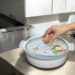 Nồi lẩu nhôm đúc chống dính Coronto Kakusee (24cm, màu ghi đá)