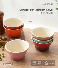 Bộ 6 bát con Rainbow Kaiyo, size 11,4 cm