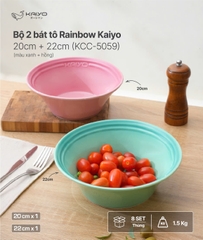 Bộ 2 bát tô Rainbow Kaiyo, size 20, 22cm, màu xanh, hồng