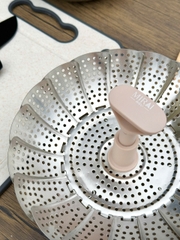 Vỉ hấp inox 304 có tay cầm chống nóng có thể mở rộng Mirai