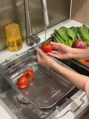 Rổ gác inox trên bồn rửa bát điều chỉnh độ dài Kaiyo 28x38cm