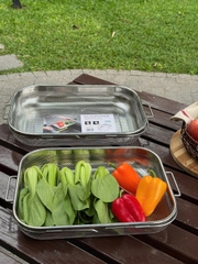Rổ gác inox trên bồn rửa bát điều chỉnh độ dài Kaiyo 28x38cm