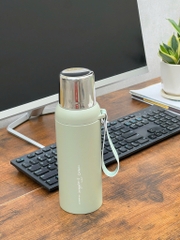 Bình giữ nhiệt 2 lớp inox Kaiyo màu xanh, dung tích 600ml