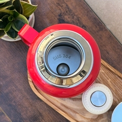 Phích giữ nhiệt 2 lớp inox Kaiyo màu đỏ cherry, dung tích 2,2L