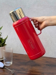 Phích giữ nhiệt 2 lớp inox Kaiyo màu đỏ cherry, dung tích 2,2L