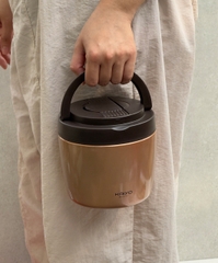 Cặp lồng giữ nhiệt Kaiyo 1000ml, màu vàng đồng
