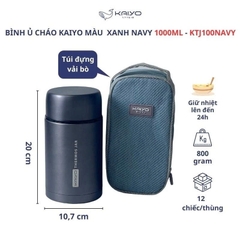 Bình ủ cháo Kaiyo dung tích 1L màu ghi