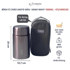 Bình ủ cháo Kaiyo dung tích 1L màu hồng Ruby