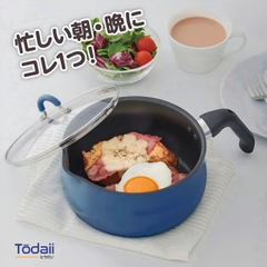 Nồi chống dính có tay cầm Todaii size 20cm màu xanh