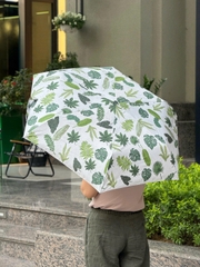 Ô gấp gọn siêu nhẹ có móc treo Kaiyo, hoạ tiết lá colorful leaf ( lá to )