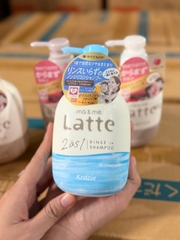 Dầu gội xả Kracie MA & ME LATTE 2AS1 RINSE IN SHAMPOO 490ML