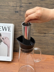 Bình đựng nước, pha trà cafe Cold Brew thủy tinh có lõi lọc inox Momiji 1500ml