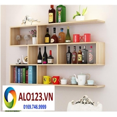 Kệ giá sách treo tường 3 tầng màu sồi  GS111