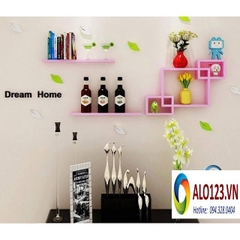 Kệ  gỗ treo tường alo1039