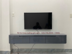 Kệ tivi treo tường bo góc màu ghi xám hiện đại (160 rộng 30 cao 25cm)  -TV121