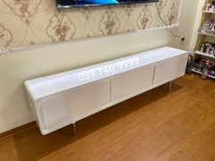Kệ tivi  đặt sàn màu trắng bo góc hiện đại -TV211