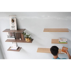 Kệ 3 thanh ngang màu gỗ óc chó- gỗ sồi
