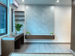 Kệ tivi treo tường bo góc full màu óc chó- Tv178