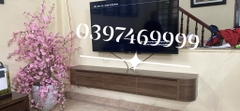 Kệ tivi treo tường bo góc full màu óc chó- Tv178