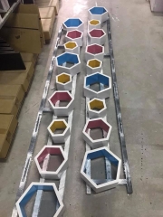 Kệ gỗ treo tường lục giác 2 light ALO1038