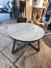 Bàn Trà Đơn Tròn Mặt Đá 70cm BT901