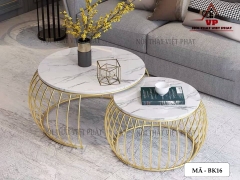Bàn trà lồng chim mặt đá ceramic cao cấp - Bk16