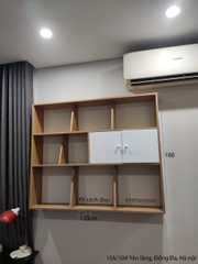 Kệ sách treo tường có cánh tủ( 120x100x20cm)- Alo043