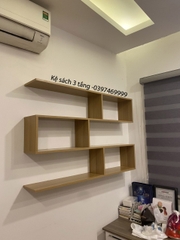 Kệ giá sách treo tường 3 tầng màu sồi  GS111