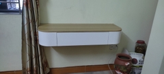Bàn Trang Điểm Treo Tường Màu Ghi Xám Bo Góc  Cong