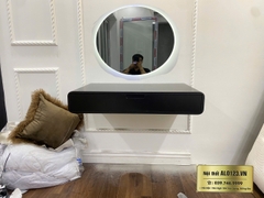 Bàn Trang Điểm Treo Tường Sơn Đen Mờ (90x35x15cm)