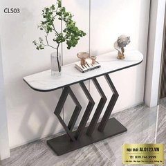 Bàn console, bàn trang trí mặt đá ghi xám hiện đại  - CSL03