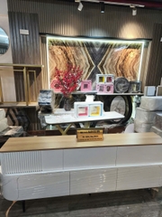 Kệ tivi 3 ngăn kéo hiện đại cánh huỳnh cao cấp (180x30x25cm) -tv173