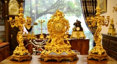 Bộ đồng hồ tượng Pháp tuyệt đẹp và tinh tế thế kỷ 19