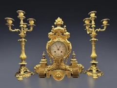 ⚜️ Bộ đồng hồ chân nến Pháp của S.Marti et Cie - Giai đoạn 1860
