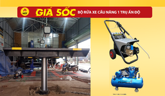Bộ rửa xe cầu nâng 1 trụ điện 380V