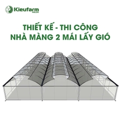 Nhà màng trồng dưa lưới 2 mái lấy gió