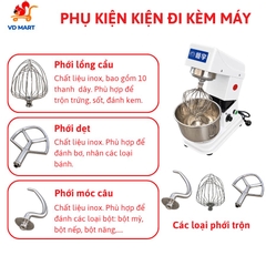 Máy trộn bột, đánh trứng HengYu 7l B7-C