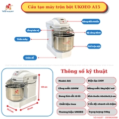 Máy nhồi bột Ukoeo A15