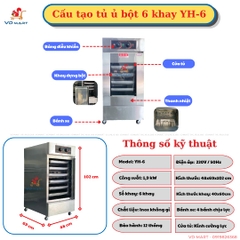 Tủ Ủ Bột 6 Khay YH-6