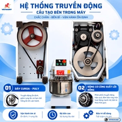 Máy trộn bột công nghiệp Hengyu BHS10 10L – Hẹn giờ, 2 tốc độ