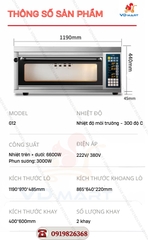 Lò nướng Ukoeo sàn đá điện tử phun sương 2 khay G12