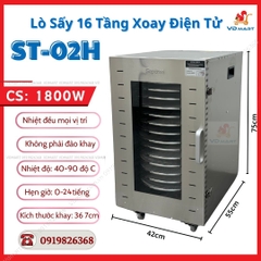 Lò sấy 16 tầng xoay điện tử Septree
