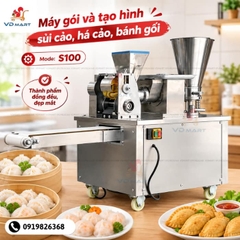 Máy gói và tạo hình sùi cảo, há cảo, bánh gối tự động S100