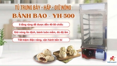 Tủ trưng bày giữ nóng bánh bao mini 5 tầng chính hãng giá rẻ